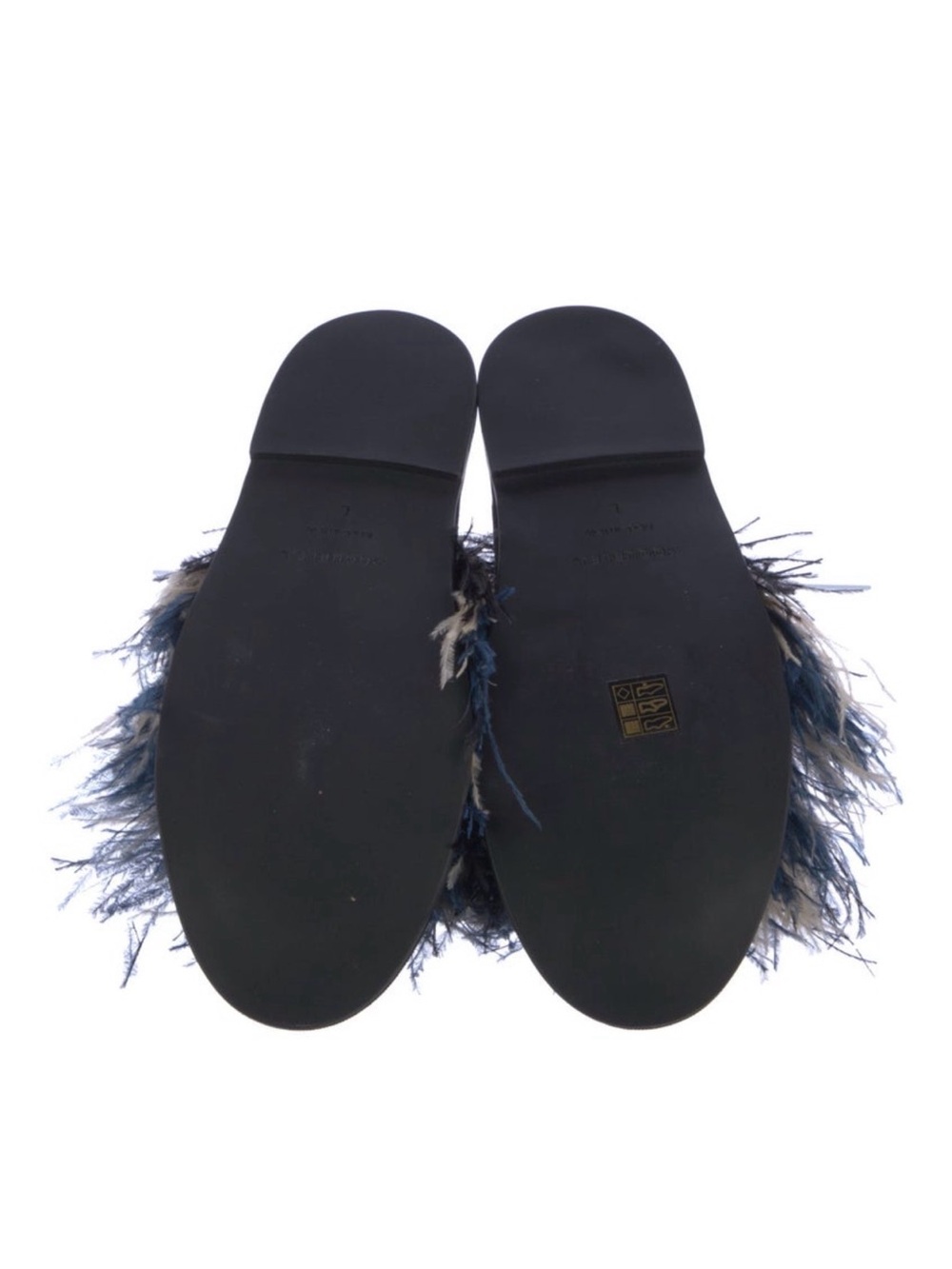 La Double J Feather Trim Slide Sandal - Picture 6 of 6